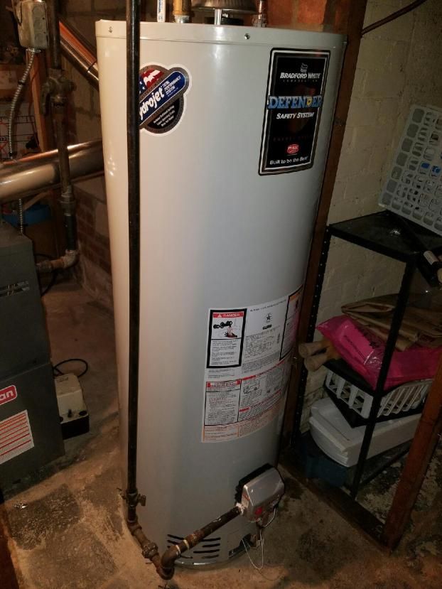 A recent water heater services job in the  area