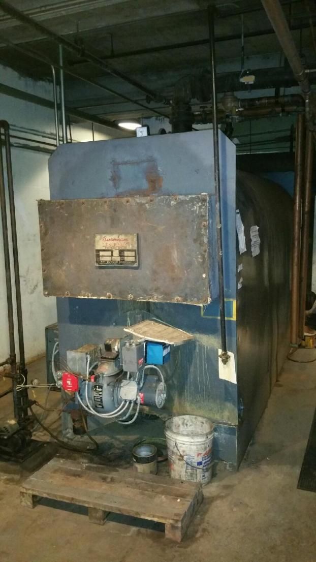 Before a completed boiler installation project in the  area