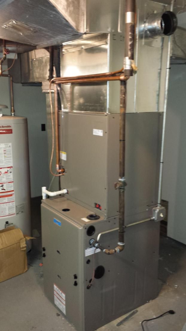 A recent furnace installation job in the  area